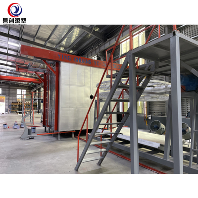Beli Mesin Rotomolding Shuttle Kursi Plastik / Peralatan Rotomolding 55kw online manufacture