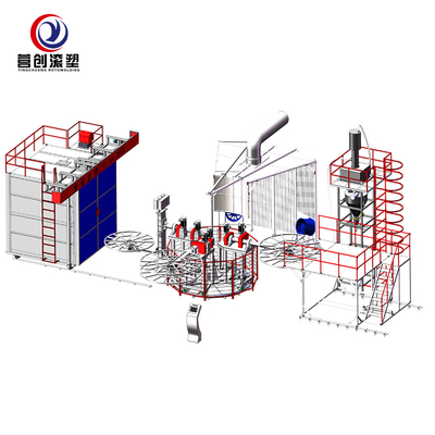 Beli 20000L Bi Axial Rotary Moulding Machine Anti Deformasi online manufacture