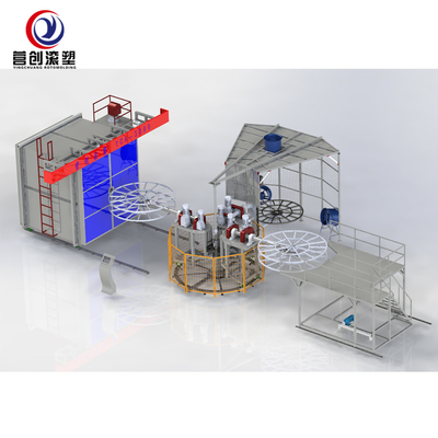 Beli 400T Max Pressure Rotary Moulding Machine Untuk memproduksi kotak pendingin online manufacture