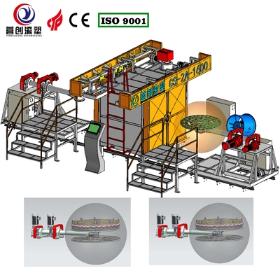 Beli Mesin Rotomolding Shuttle otomatis dengan kontrol PLC online manufacture