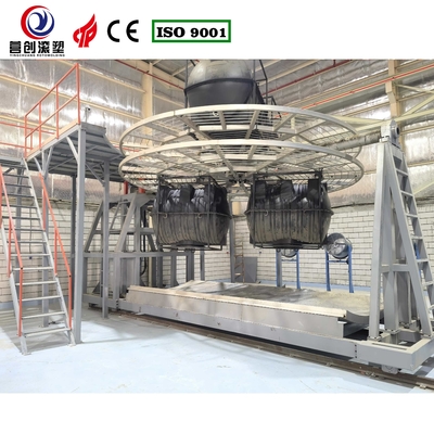 Beli Pabrik Manufaktur Shuttle Rotomolding Machine Mode Operasi Otomatis Sistem Kontrol PLC online manufacture