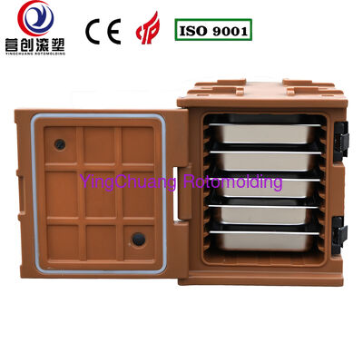 Beli YINGCHUANG OEM 75L Coffee Brown Handle Type Rotomolded Insulated Box, Busa PU Tebal Hot & Cold Holding GN Pan Kabinet Transportasi Makanan Untuk Katering Kantin Dapur Pusat pembuatan online