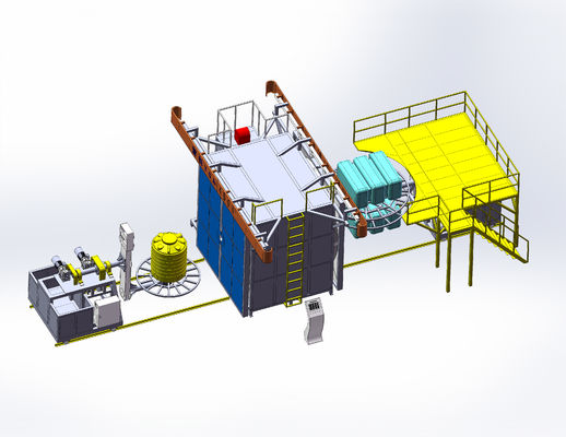 Beli Peralatan Rotomolding yang efisien dengan Sistem Kontrol PLC Waktu Siklus 15-30 menit online manufacture