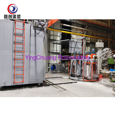 YINGCHUANG Mesin Rotomolding Antar-Jemput Bi-Axial PLC Industri Independen dengan Oven Terisolasi Besar untuk Ember Plastik & Tangki Air LLDPE