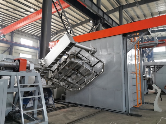 380V / 50Hz Rotational Molding Peralatan Dengan Siemens PLC untuk menghasilkan kotak pendingin