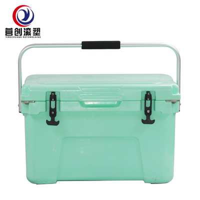 Customized Rotomolded Cooler Box In Green UV Resistant Dengan Handle