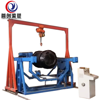 6KW-11KW Otomatis Rock and Roll Rotomoulding Machine dengan Mendukung gantry crane