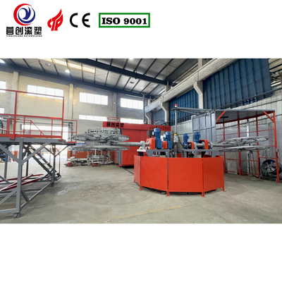 Peralatan cetakan rotasional pabrik manufaktur dengan mode pendinginan udara yang dapat disesuaikan