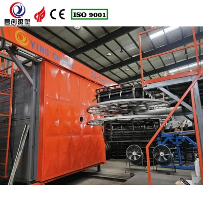 15-30min Waktu Siklus Shuttle Rotomolding Machine Adjustable Rotating Speed Layanan Konsultasi