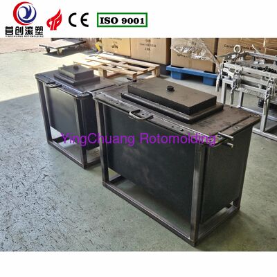 Custom stainless steel bi-axial rotational molding mold untuk produksi tangki penyimpanan air plastik LLDPE
