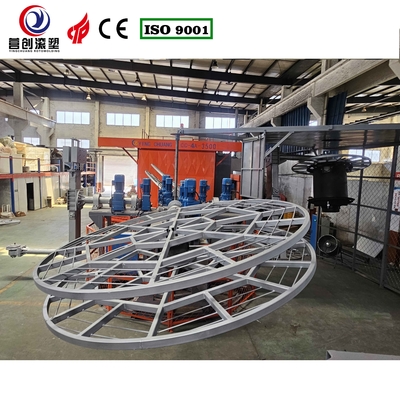 Mesin Rotomoulding Biaksial Carousel Oven 4 Lengan 5 Stasiun 3,5 Meter