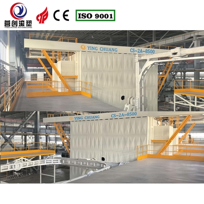 Yingchuang Roto CS-2A-8500 Shuttle Rotomolding Machine O-arms Digunakan untuk rotomolding skala besarproduk