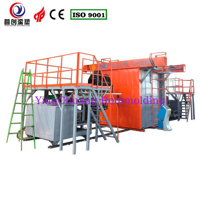Mesin Rotomolding Shuttle Heavy Duty CS-2A-3000, Unit Pencetakan Rotasi Shuttle Pemanasan Gas untuk Tangki Air & Tangki Septik