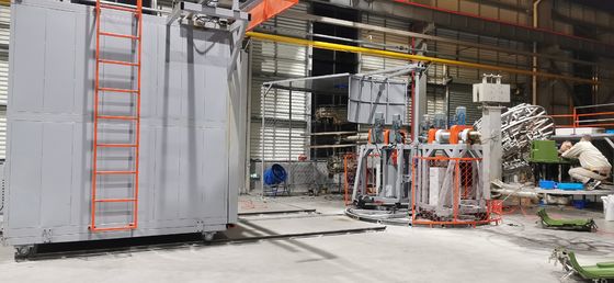 PP/PE/HDPE/LLDPE Multi Arms Rotomoulding Machine Dengan Tegangan 220V/380V/440V