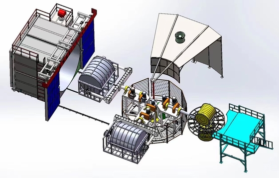 Rotational Molding Tank Air Mesin Manufaktur Disesuaikan Multifungsi