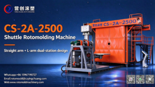 Mesin Cetakan Rotasi Antar-Jemput CS-2A-2500 | Satu Lengan Lurus + Satu L-Arm, Stasiun Ganda, Mulus